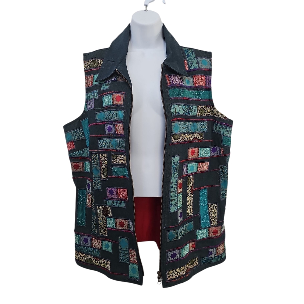 Multicolor Patchwork Vest - image 4